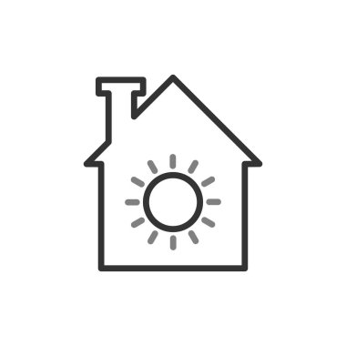 Güneş basit simgesi, vektör çizim