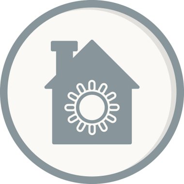 Güneş basit simgesi, vektör çizim