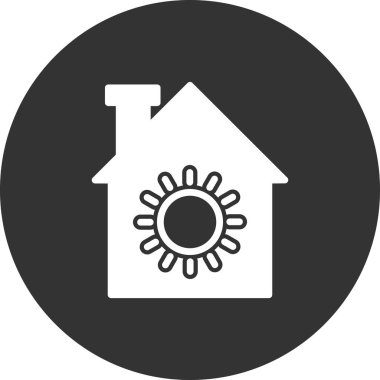 Güneş basit simgesi, vektör çizim