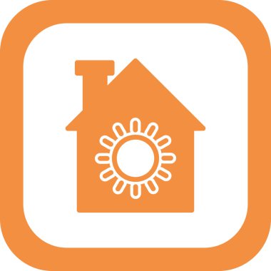 Güneş basit simgesi, vektör çizim