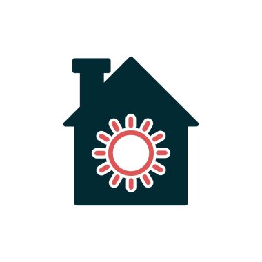 Güneş basit simgesi, vektör çizim