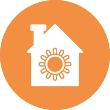 Güneş basit simgesi, vektör çizim