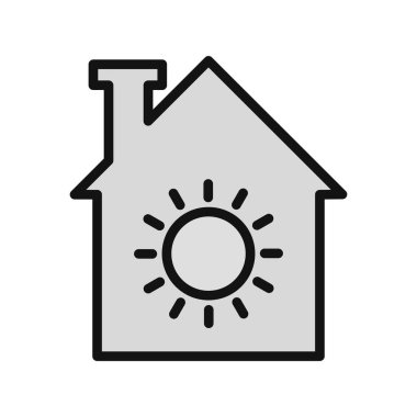 Güneş basit simgesi, vektör çizim