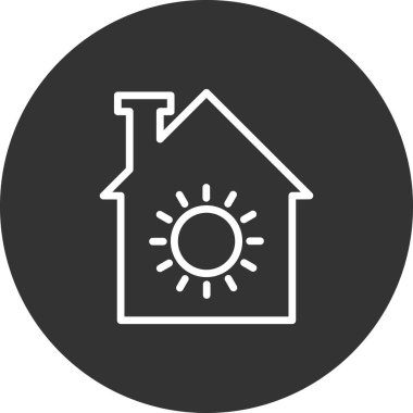 Güneş basit simgesi, vektör çizim