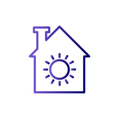 Güneş basit simgesi, vektör çizim