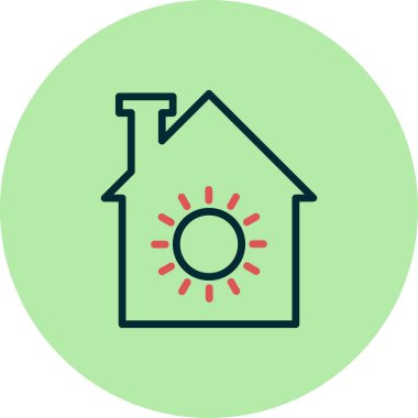 Güneş basit simgesi, vektör çizim