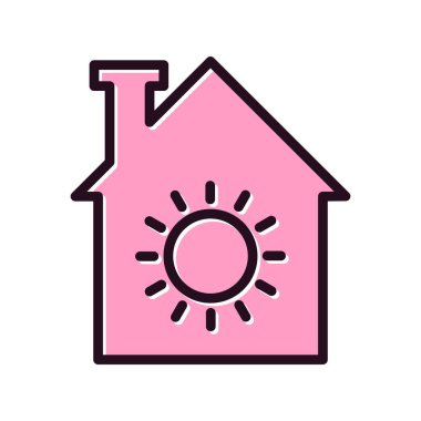 Güneş basit simgesi, vektör çizim