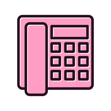 Beyaz arkaplanda telefon simgesi 