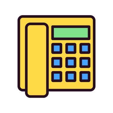 Beyaz arkaplanda telefon simgesi 