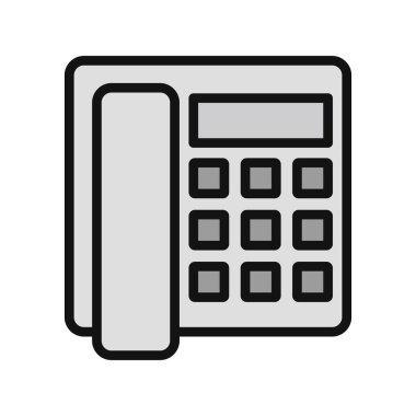 Beyaz arkaplanda telefon simgesi 