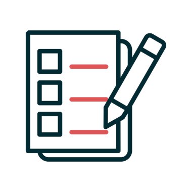 Kalem ikonlu pano. özet vektör illüstrasyonu