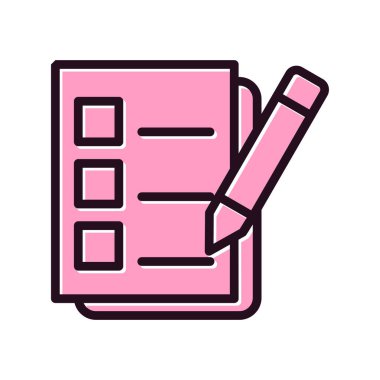 Kalem ikonlu pano. özet vektör illüstrasyonu