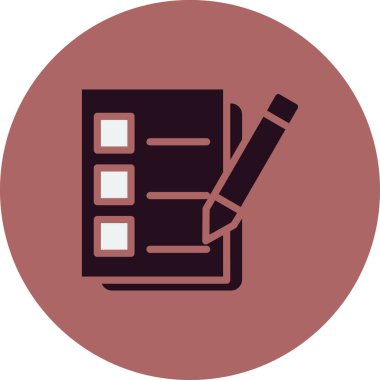 Kalem ikonlu pano. özet vektör illüstrasyonu