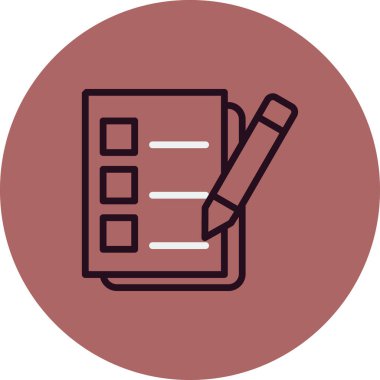 Kalem ikonlu pano. özet vektör illüstrasyonu