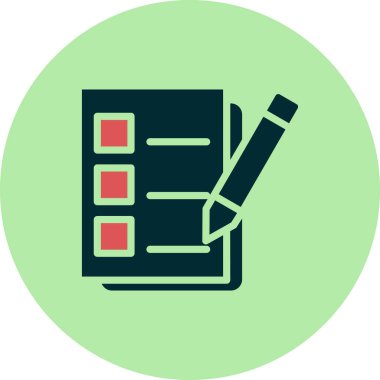 Kalem ikonlu pano. özet vektör illüstrasyonu