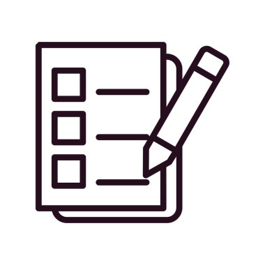 Kalem ikonlu pano. özet vektör illüstrasyonu