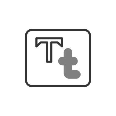 Typography vektörü simge simgesi 