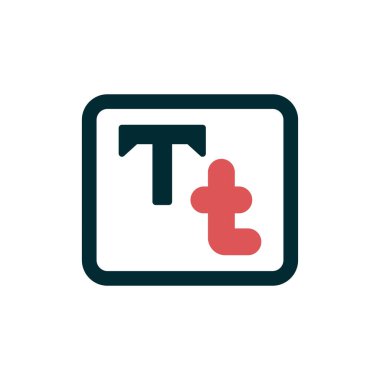 Typography vektörü simge simgesi 