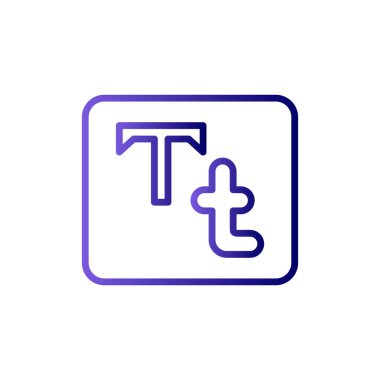 Typography vektörü simge simgesi 