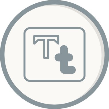 Typography vektörü simge simgesi 