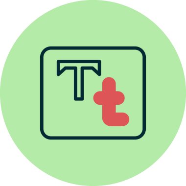 Typography vektörü simge simgesi 