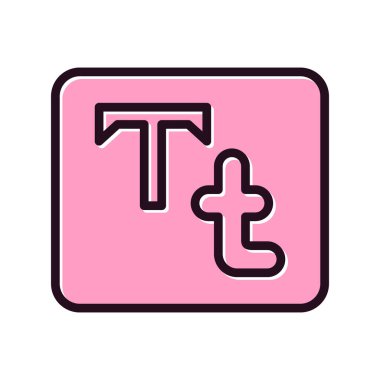 Typography vektörü simge simgesi 