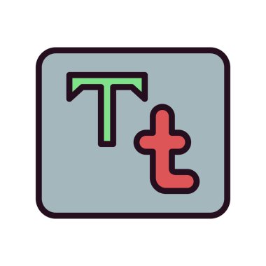 Typography vektörü simge simgesi 