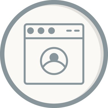 Basit web arayüzü simgesi, vektör illüstrasyonu