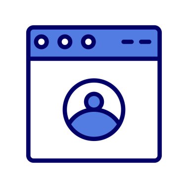 Basit web arayüzü simgesi, vektör illüstrasyonu