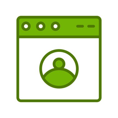 Basit web arayüzü simgesi, vektör illüstrasyonu