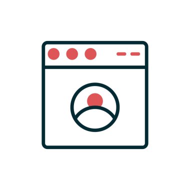 Basit web arayüzü simgesi, vektör illüstrasyonu