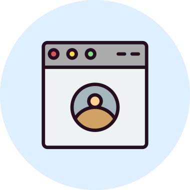 Basit web arayüzü simgesi, vektör illüstrasyonu