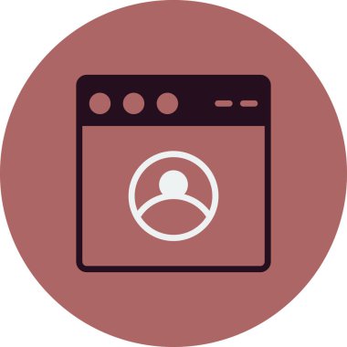 Basit web arayüzü simgesi, vektör illüstrasyonu