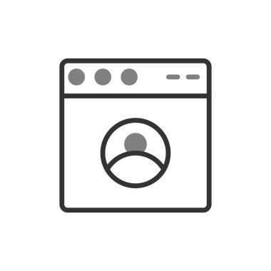 Basit web arayüzü simgesi, vektör illüstrasyonu