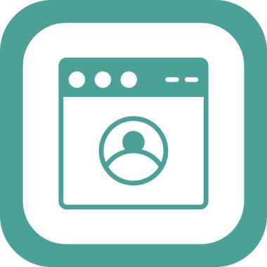 Basit web arayüzü simgesi, vektör illüstrasyonu