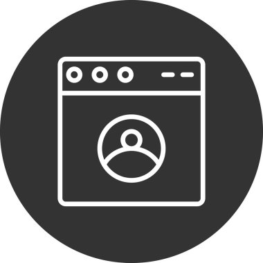 Basit web arayüzü simgesi, vektör illüstrasyonu