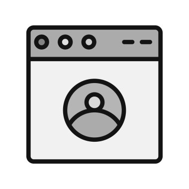 Basit web arayüzü simgesi, vektör illüstrasyonu