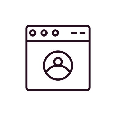 Basit web arayüzü simgesi, vektör illüstrasyonu