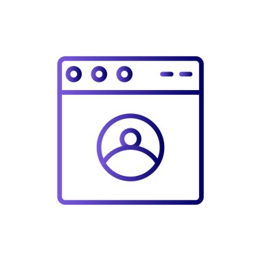 Basit web arayüzü simgesi, vektör illüstrasyonu