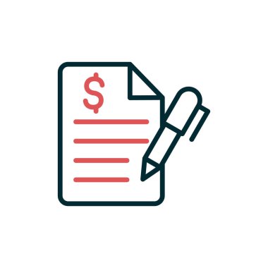 Dolar vektör simgesi. İnce çizgi işareti. izole edilmiş sınır sembolü çizimi