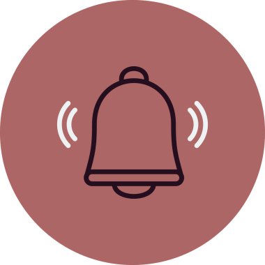 Çan simgesinin vektör illüstrasyonu