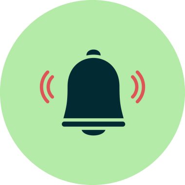 Basit çan simgesinin vektör illüstrasyonu