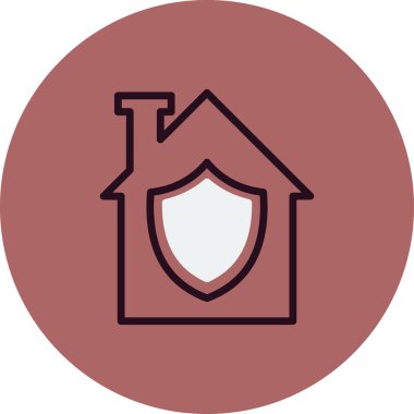 ev basit simgesi, vektör çizim