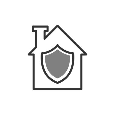 ev basit simgesi, vektör çizim