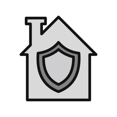 ev basit simgesi, vektör çizim