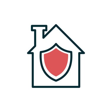 ev basit simgesi, vektör çizim