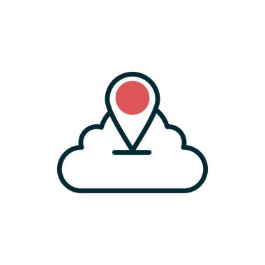 Bulut simgesi vektör illüstrasyonu