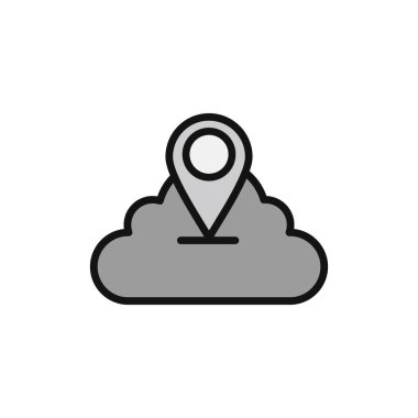 Bulut hesaplama simgesi vektör illüstrasyonu