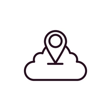 Bulut simgesi vektör illüstrasyonu