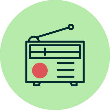 radyo simgesi vektör illüstrasyonu